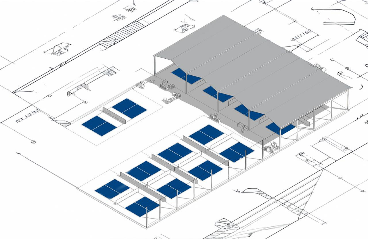 Indoor pickleball courts at The Pickle Co Mexico City - Professional lighting and climate-controlled facility in Polanco Granada
